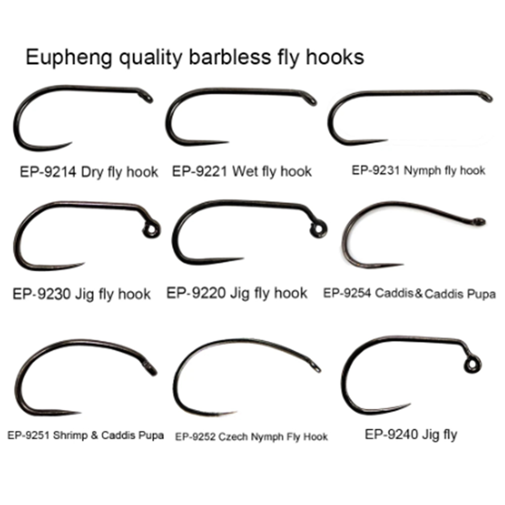 Fishing Hook Barbless - Aventik Eupheng 100PCS Anzóis de Pesca