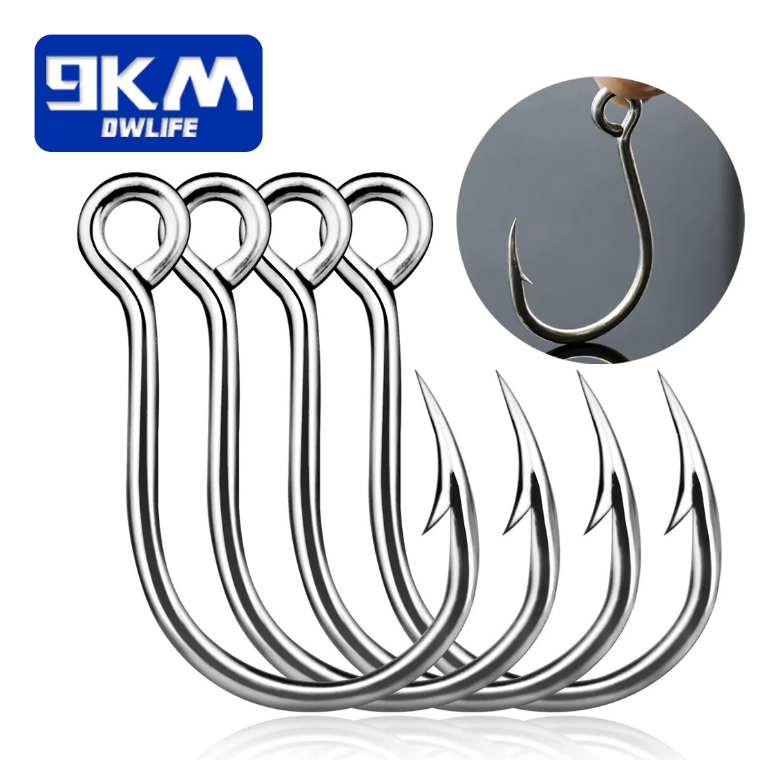 Fishing Hook Barbless - Ganchos de pesca 9km, 25 peças,
