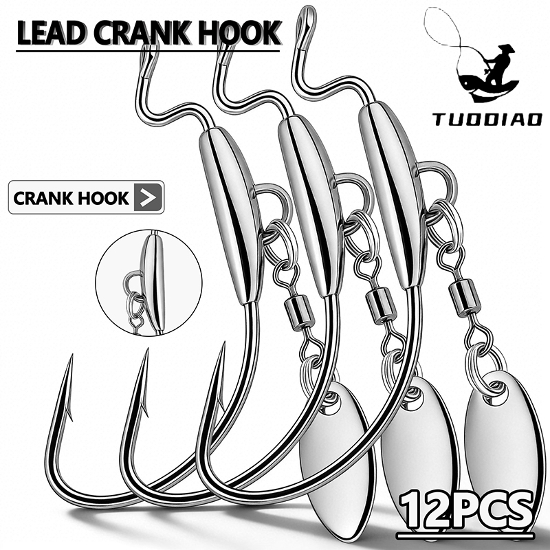 Fishing Hook Weedless - [TUODIAO] Conjunto de cabeças de gabarito