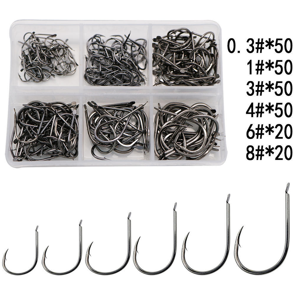 Fishing Hook Assortment - Conjunto de anzóis farpados, acessórios de