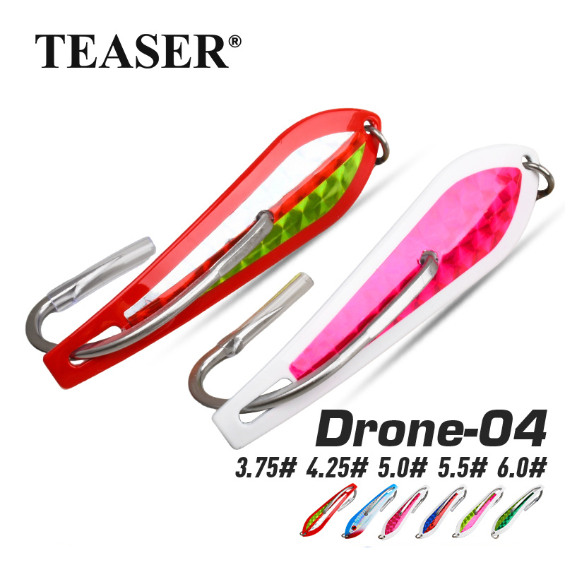 Fishing Hook Size - Isca Artificial TEASER de Metal Grande