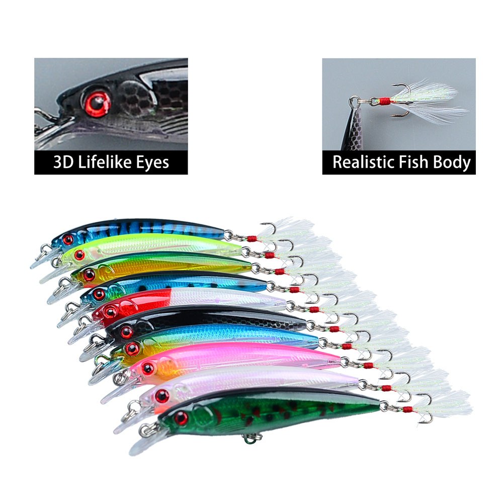 Conjunto de 10 Iscas de Pesca  - Fishing Hook Treble avaliação e preço