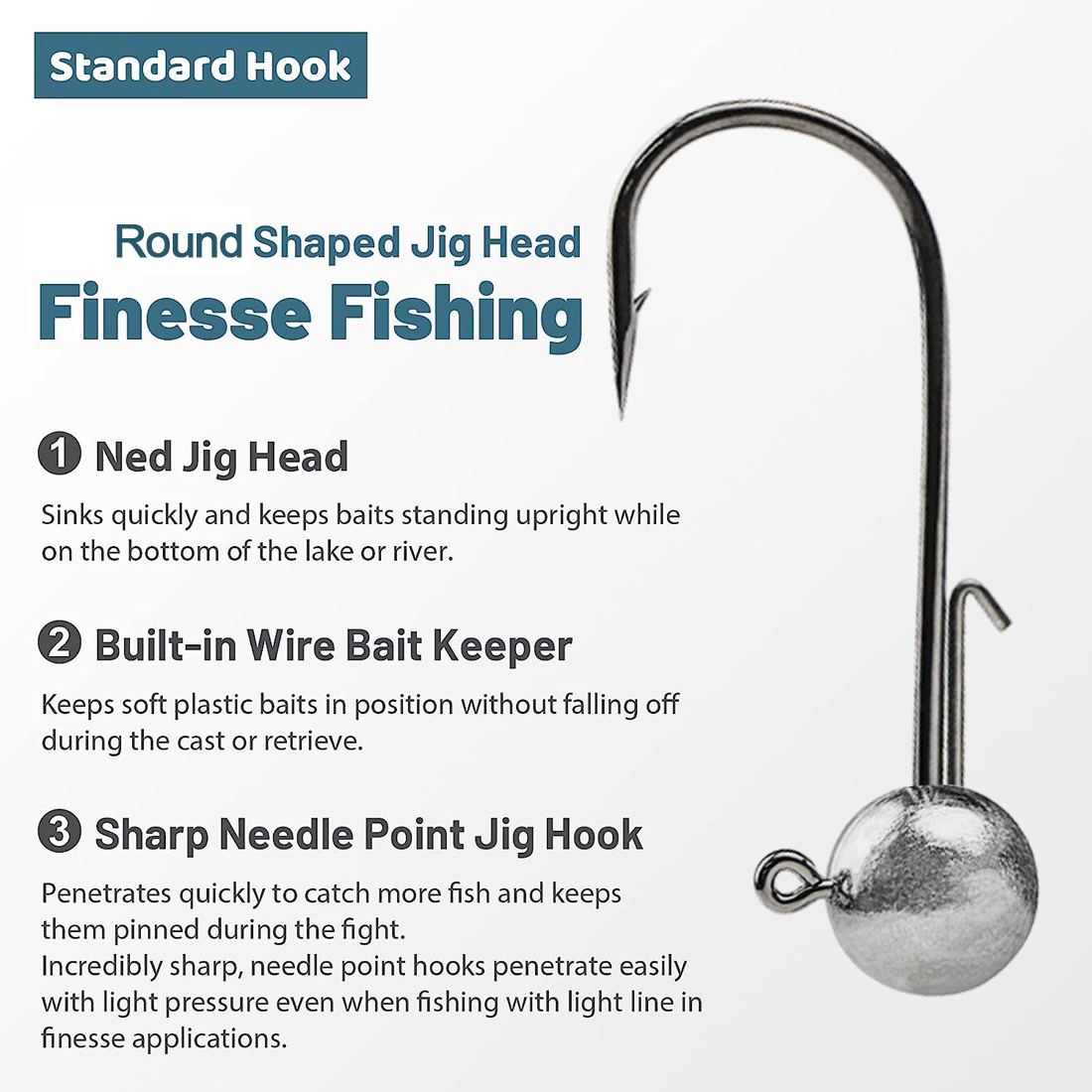 FishTrip 1 ~ 10pcs Ned Jig Hea - Fishing Hook Weedless avaliação e preço