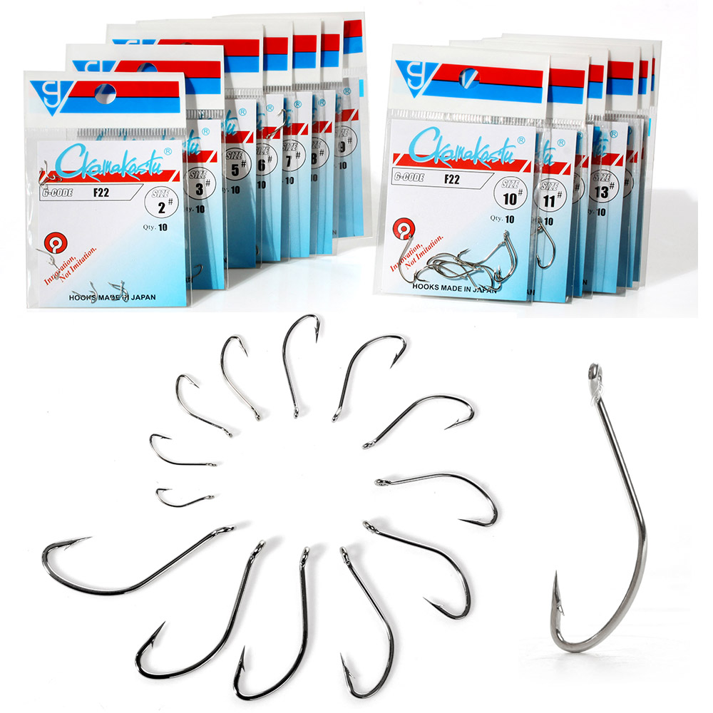 Ckamakastu f22 branco água sal - Fishing Hook Barbless avaliação e preço