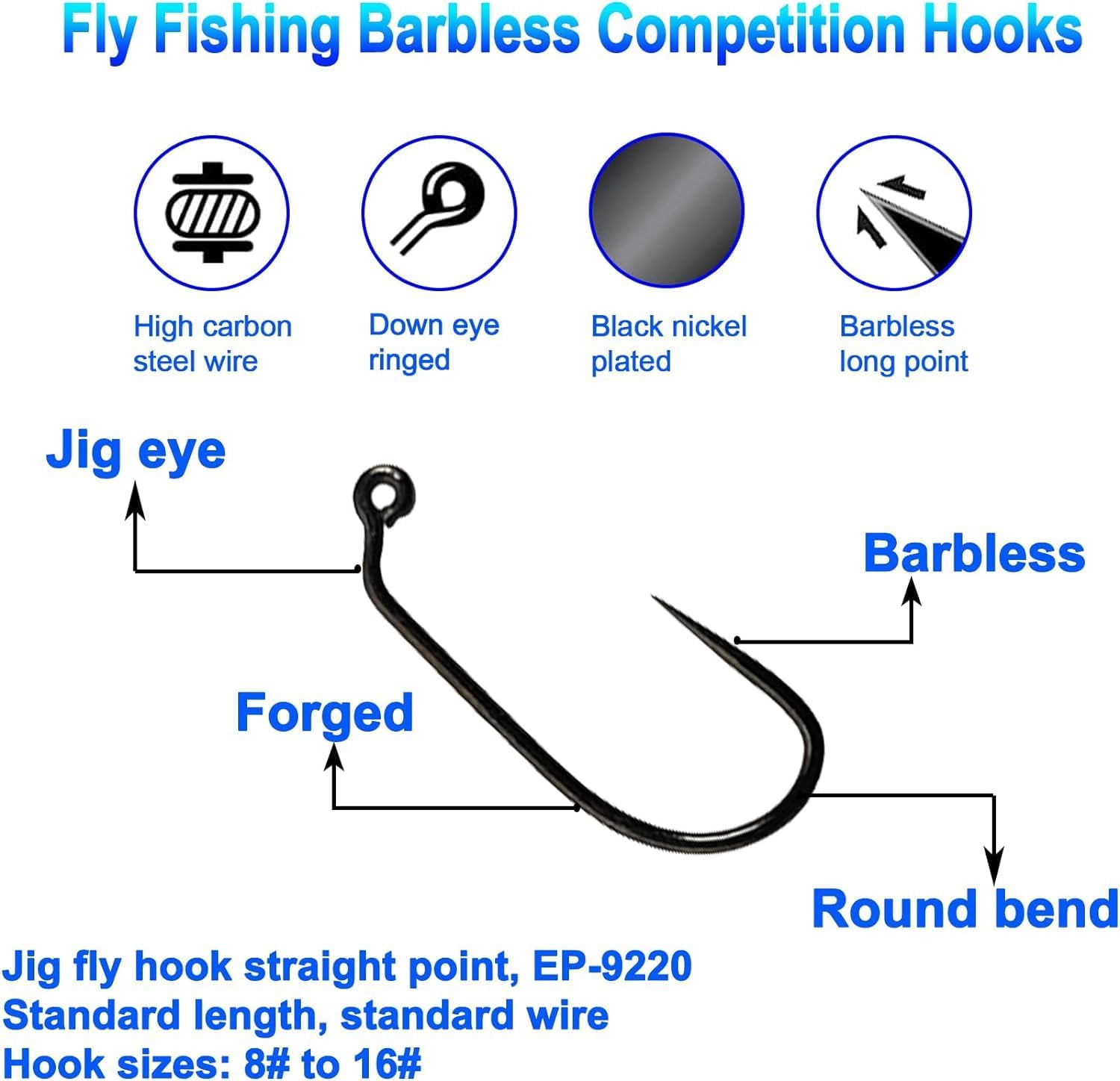 Aventik Eupheng 100PCS Anzóis  - Fishing Hook Barbless avaliação e preço