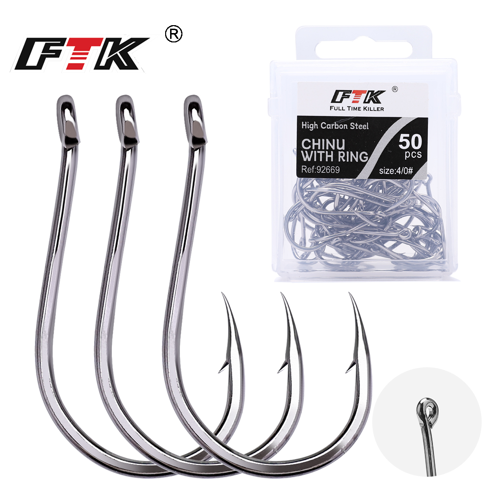 Anzol FTK CHINU com Anel e Bar - Fishing Hook Barbless avaliação e preço