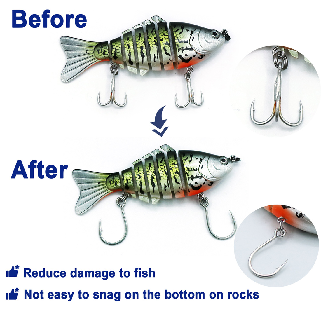 Ganchos de pesca 9km, 25 peças - Fishing Hook Barbless avaliação e preço