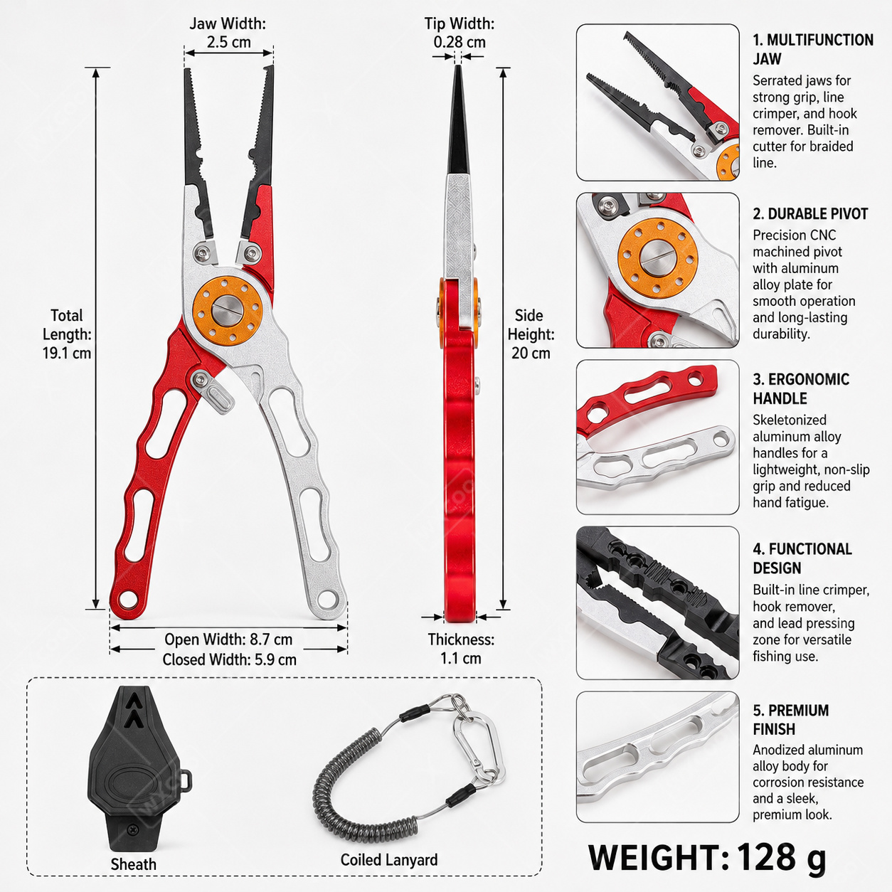 Alicate de Pesca Multifunciona - Fishing Hook Remover avaliação e preço