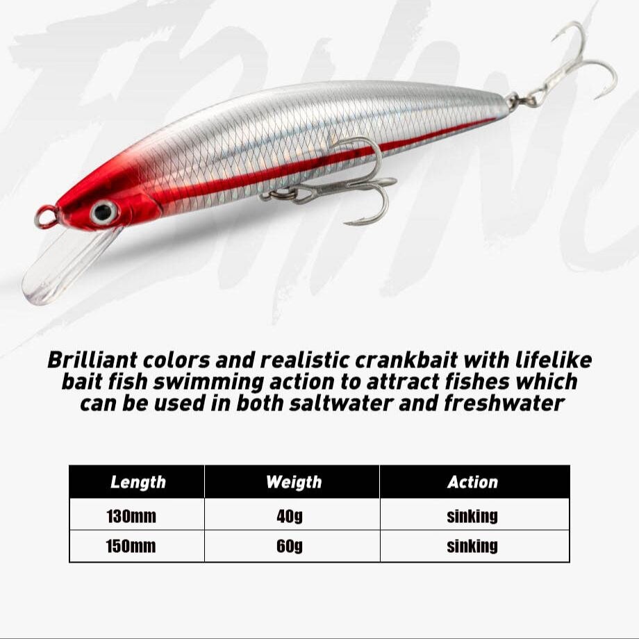 Sinking Minnow Fishing Lure, S - Fishing Hook Treble avaliação e preço