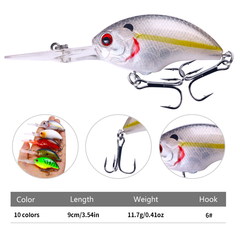 HENGJIA 11.7G 9CM Iscas de Pes - Fishing Hook Size avaliação e preço